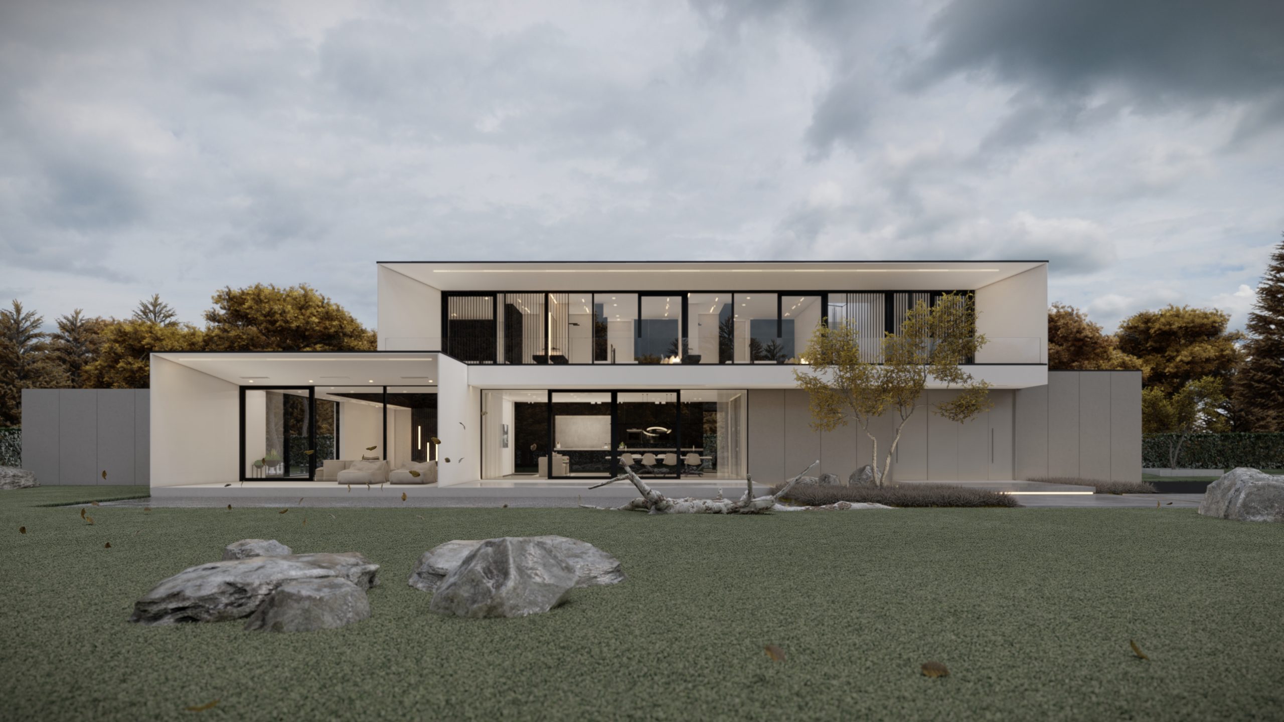 Display house, Minimalistische, moderne, kubistische, woning, villa, huis, zwart aluminium, stucwerk, wit, zwart, beton, puur beton in het zicht,, minimal pui, t gooi, Huizen, luxe villa, Moderne woning, art of living,