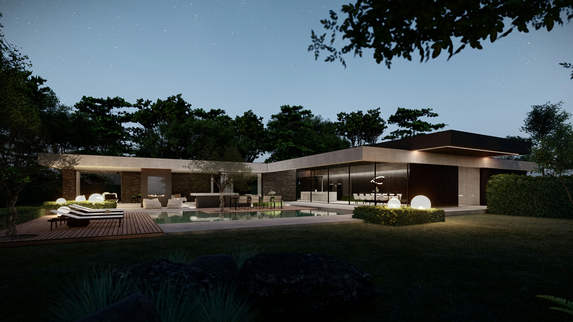 minimalistische, bungalow, levensloopbestendig, moderne bungalow, moderne architectuur baksteen, petersen tegl, moderne baksteen, tuinontwerp architect