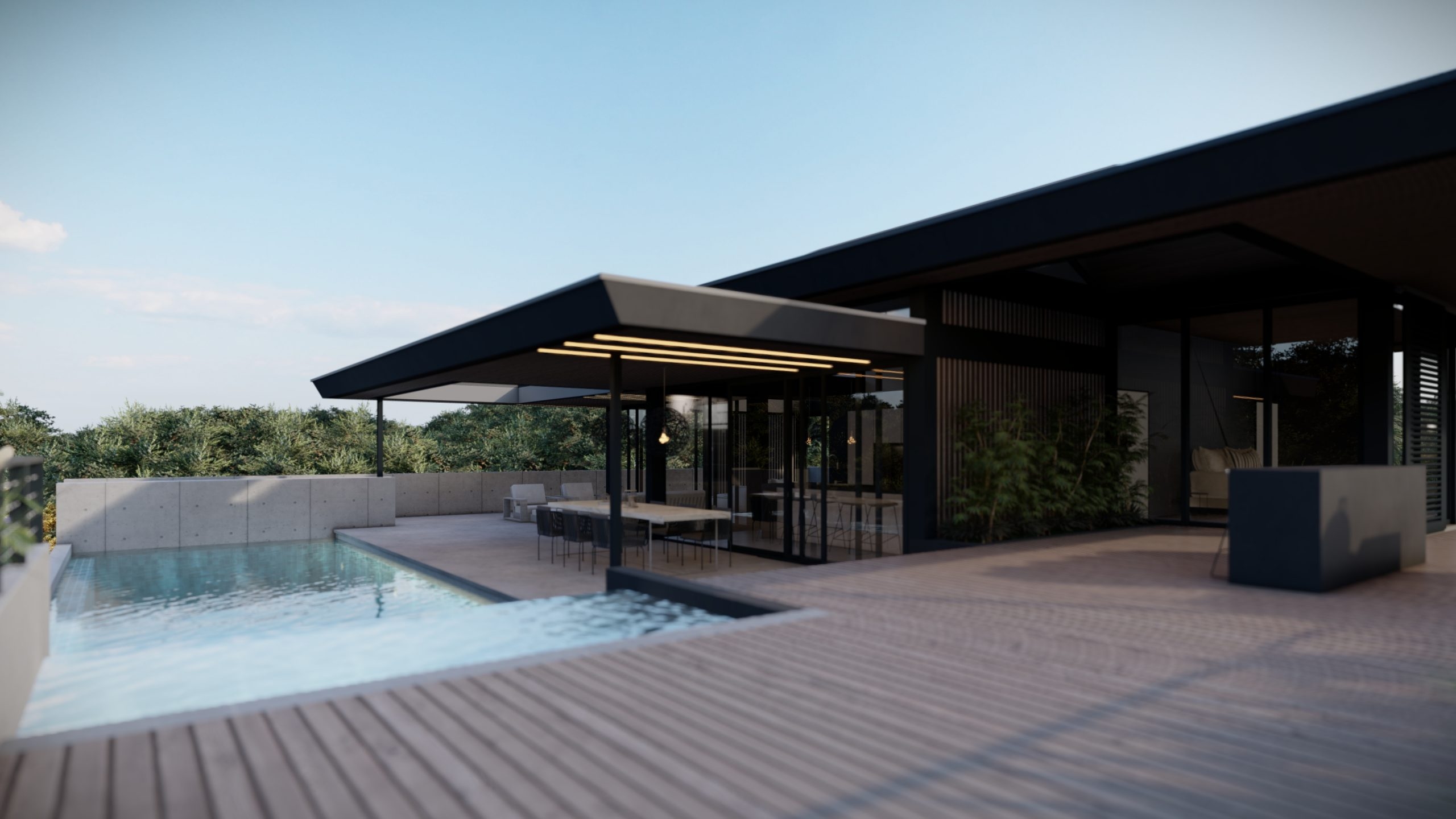 Vista Royal H3- concrete villa with floating roofs