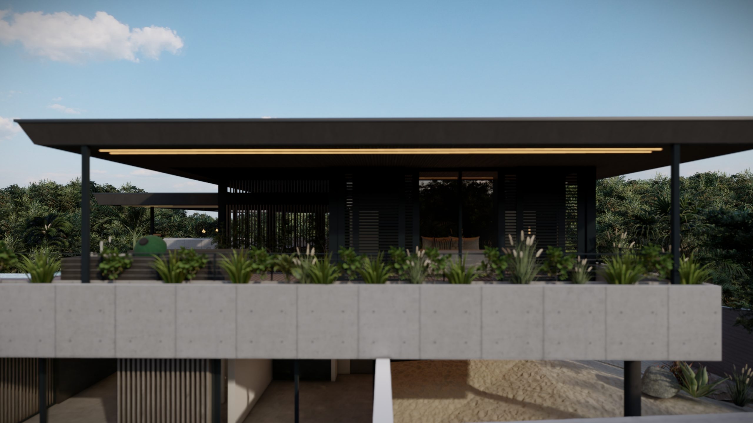 Vista Royal H3- concrete villa with floating roofs