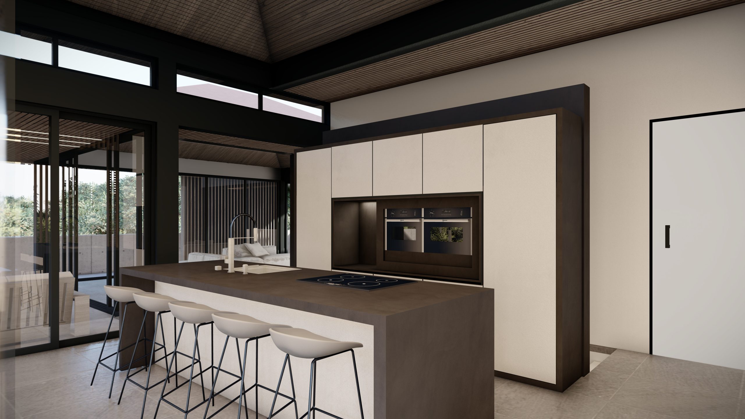 Vista Royal H3- concrete villa with floating roofs