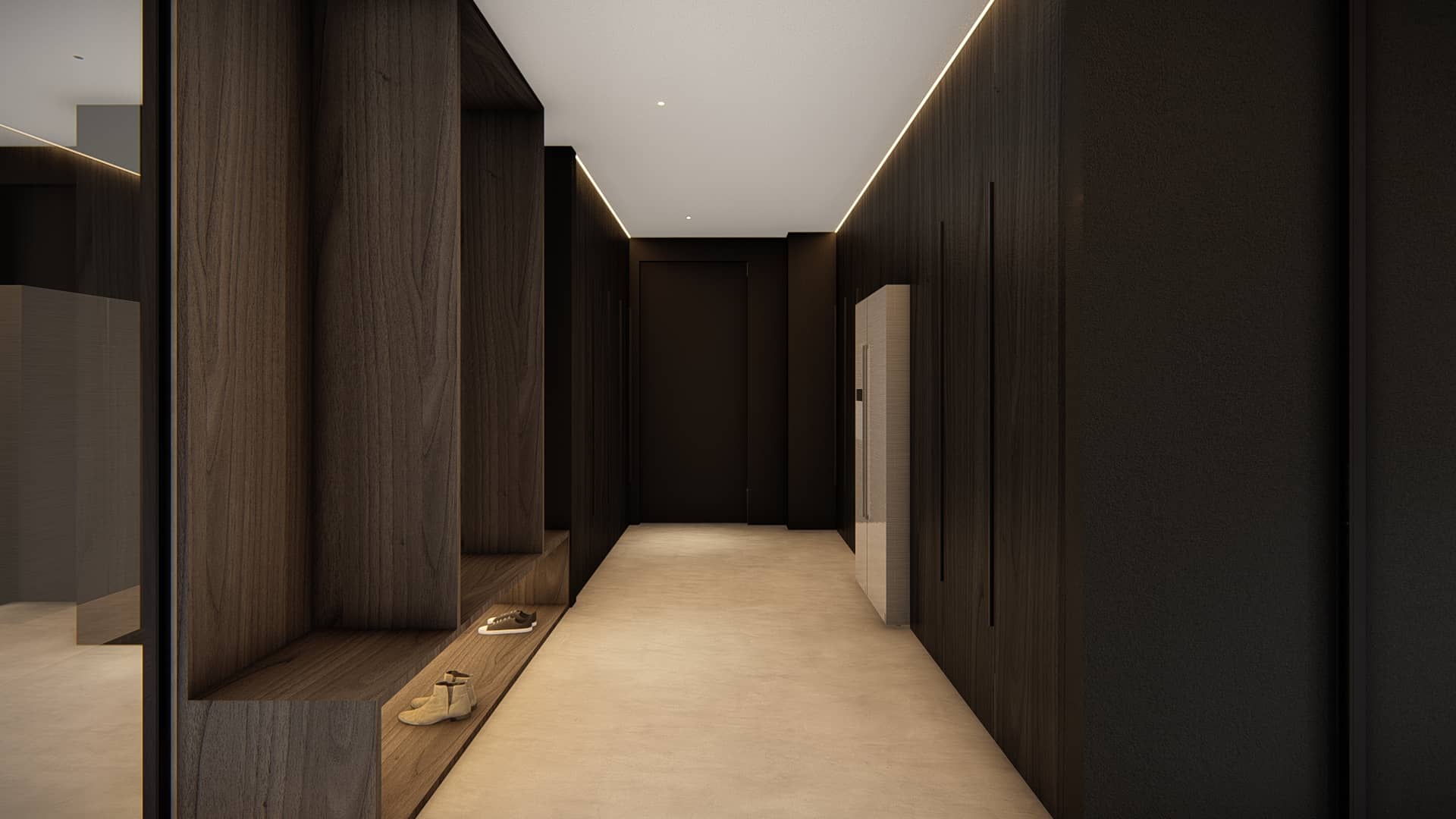 moderne verbouwing, bungalow renovatie, minimalistisch interieur, modern interieur, strak interieur, interieurarchitectuur, marmer interieur, beton interieur, zwart hout interieur
