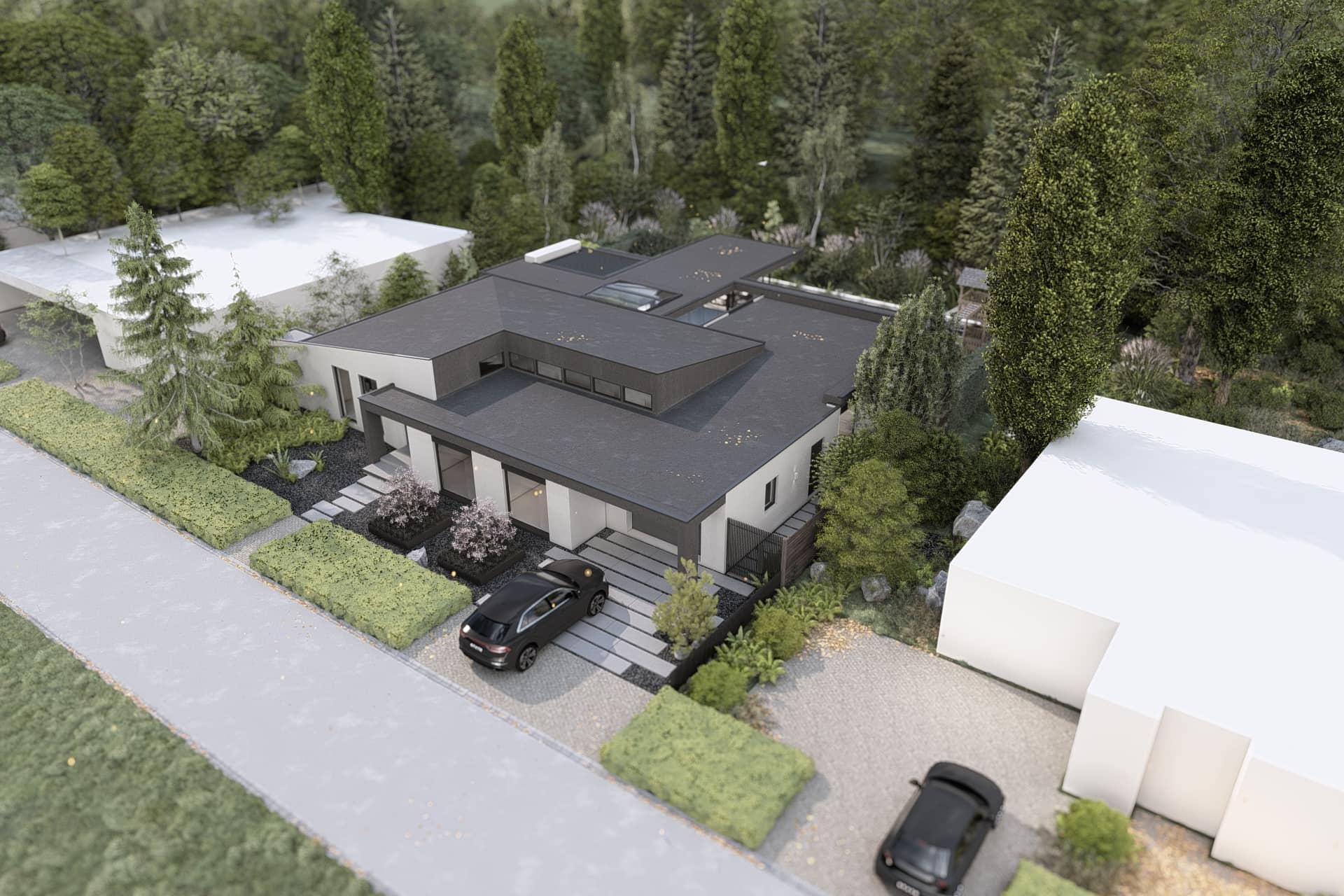 Front facade bovenkant renovatie