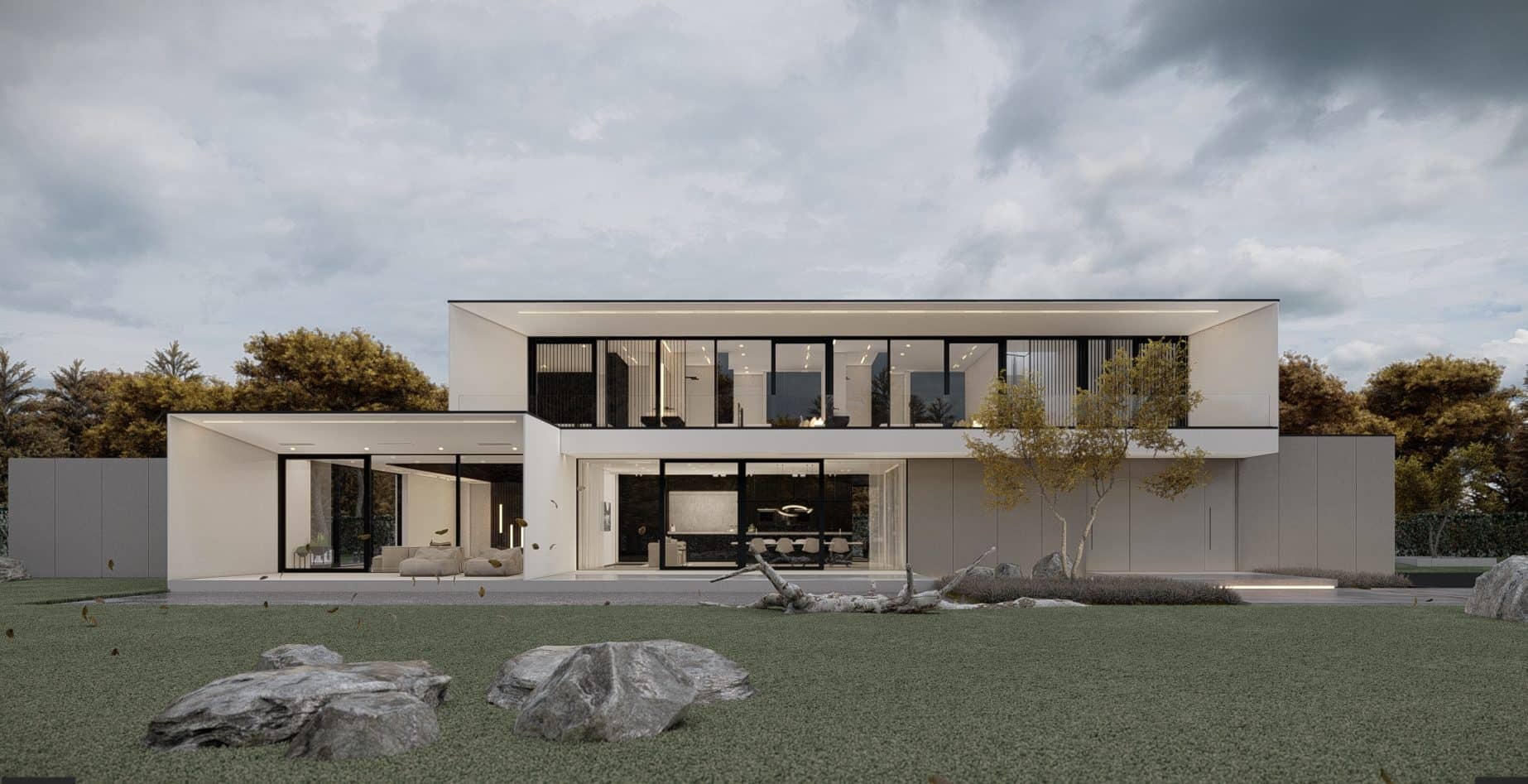 lochorn exterieur: moderne villa