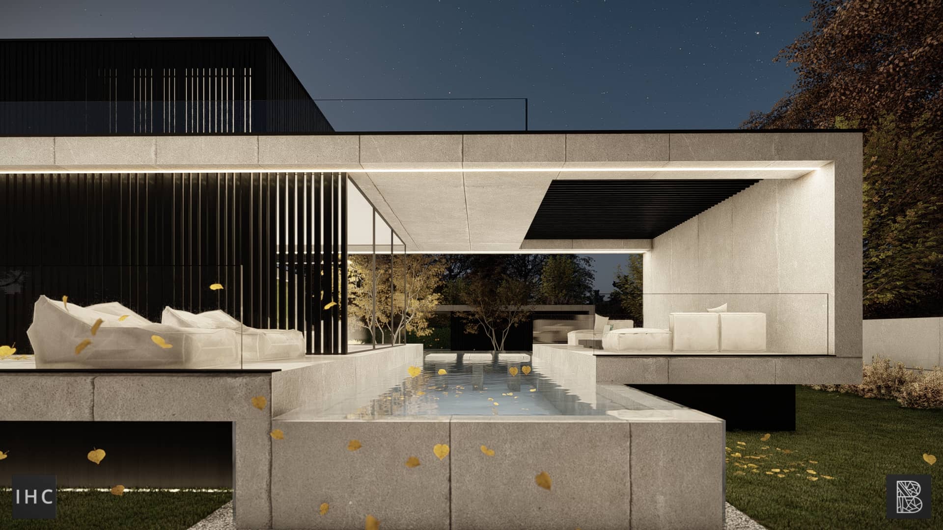 architect moderne woning zwembad