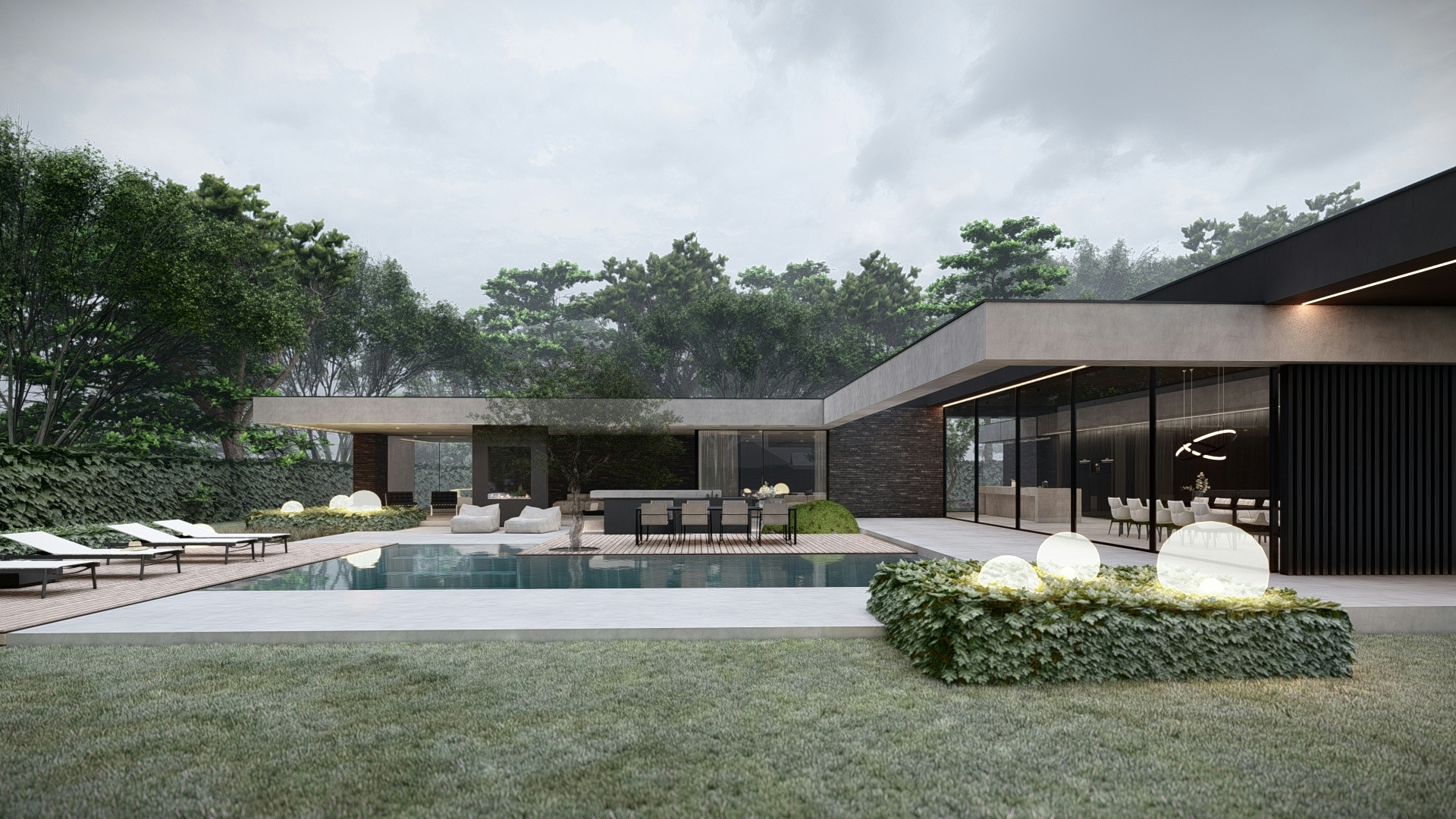 minimalistische, bungalow, levensloopbestendig, moderne bungalow, moderne architectuur baksteen, petersen tegl, moderne baksteen, tuinontwerp architect