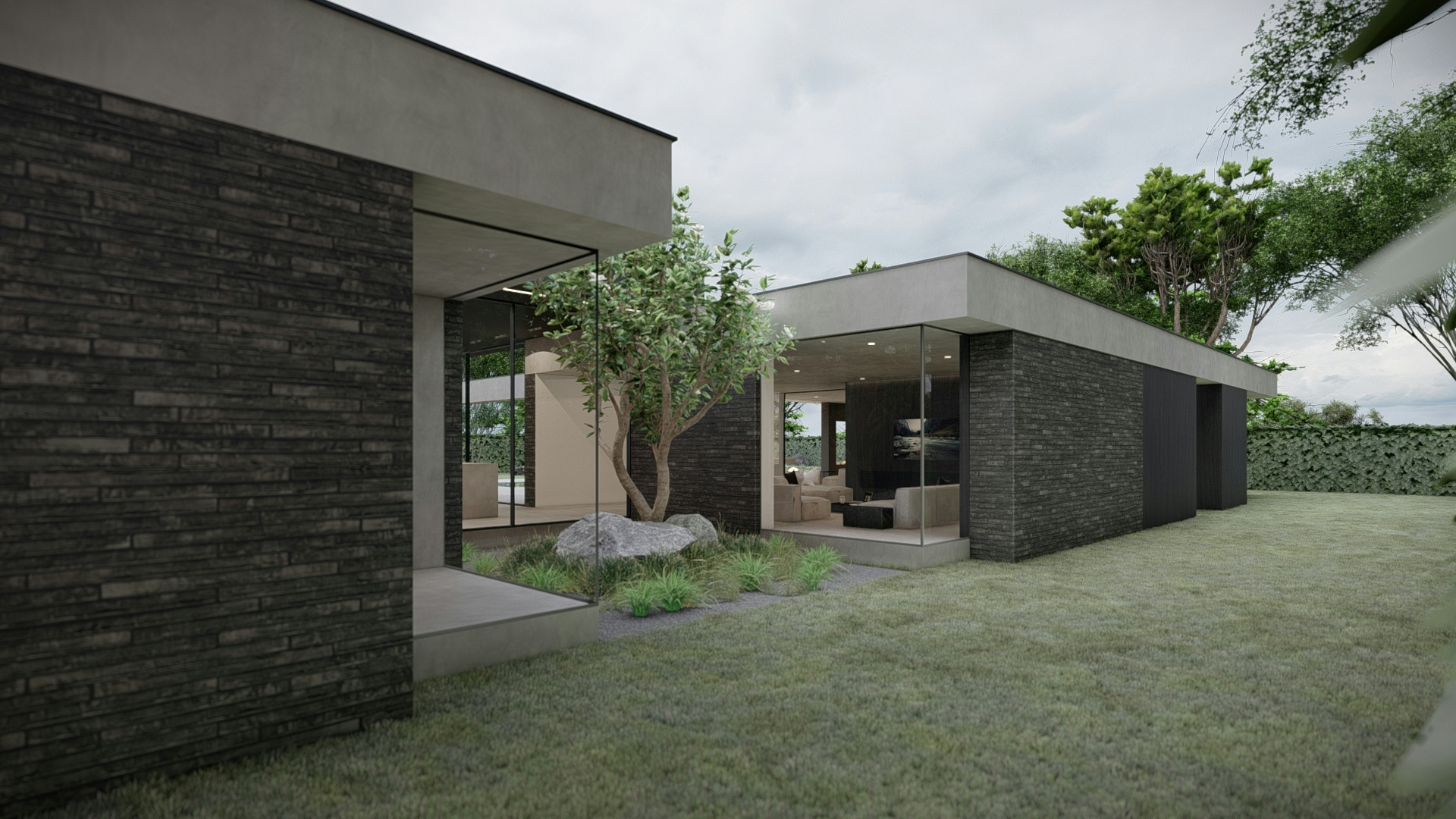 patio tuin architectuur, moderne patio, minimalistische, bungalow, levensloopbestendig, moderne bungalow,