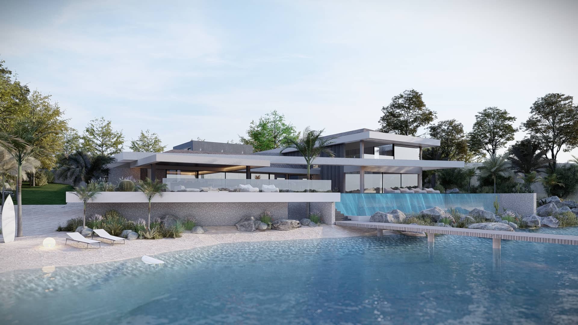 Miami house, villa aan water