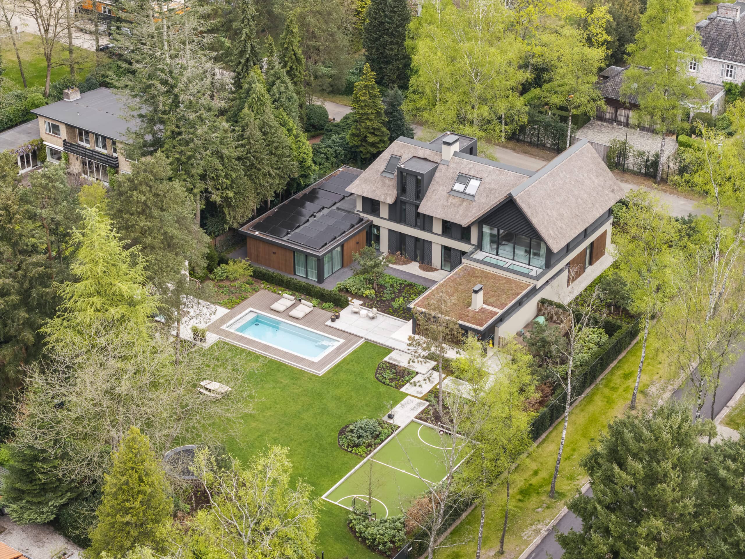 architect moderne woning bovenaf