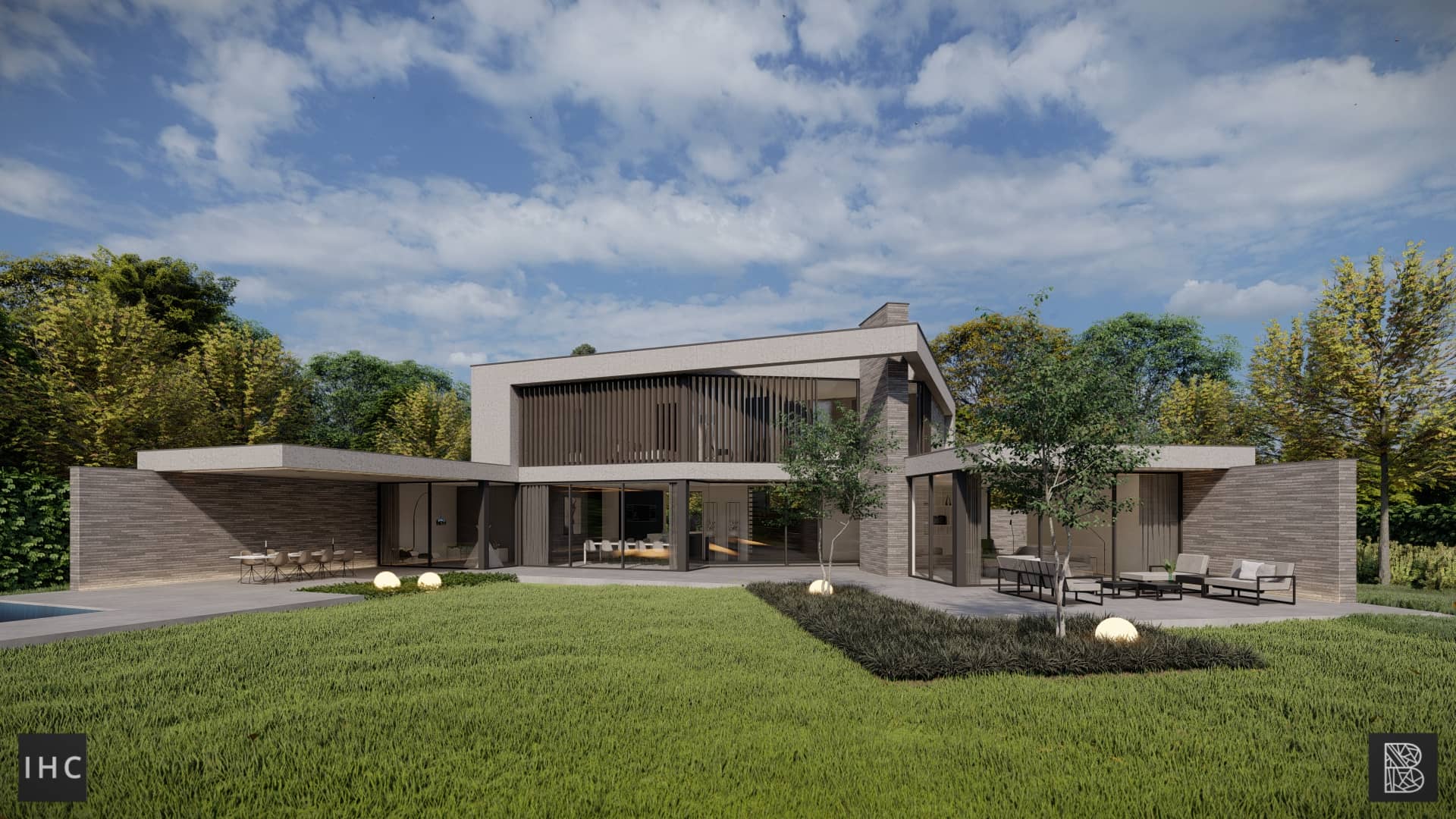 Moderne villa ontwerpen met geometrie, zichtlijnen en minimalistische architectuur