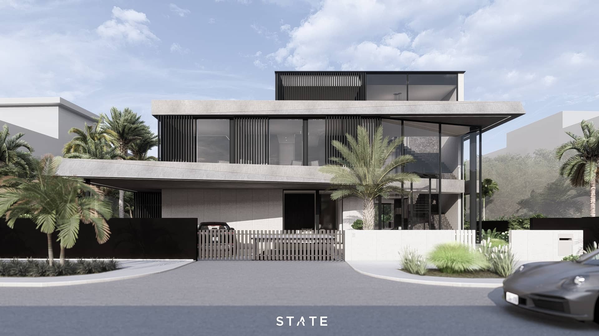 Moderne villa ontwerpen met high-end architectuur, glasgevels en minimalistisch design